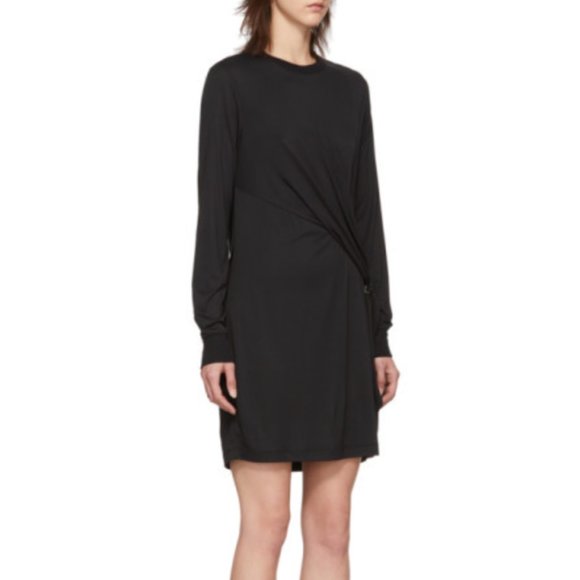 RAG & BONE Draped Shaw Mini Dress in Black - Picture 8 of 9